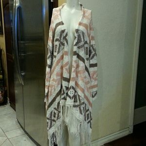 American rag fringe cardigan